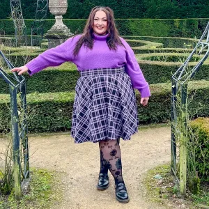 Plaid Flare Skirt - Moorland (V2)