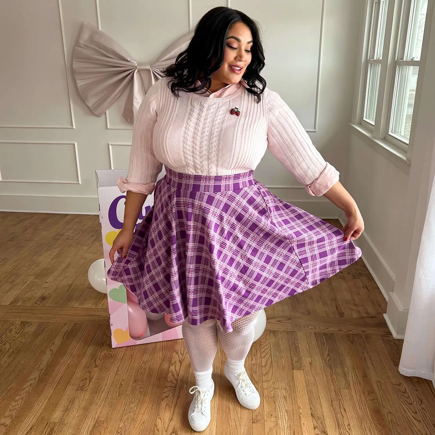 Plaid Flare Skirt - Thistle (V2)