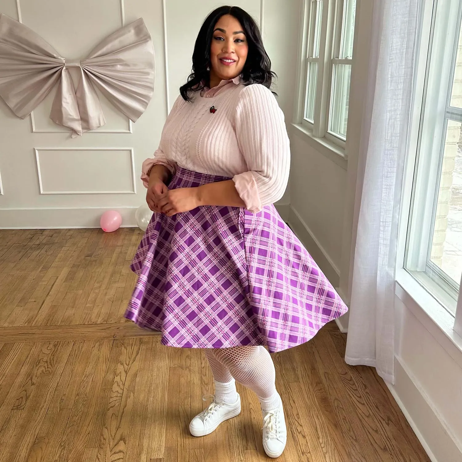 Plaid Flare Skirt - Thistle (V2)