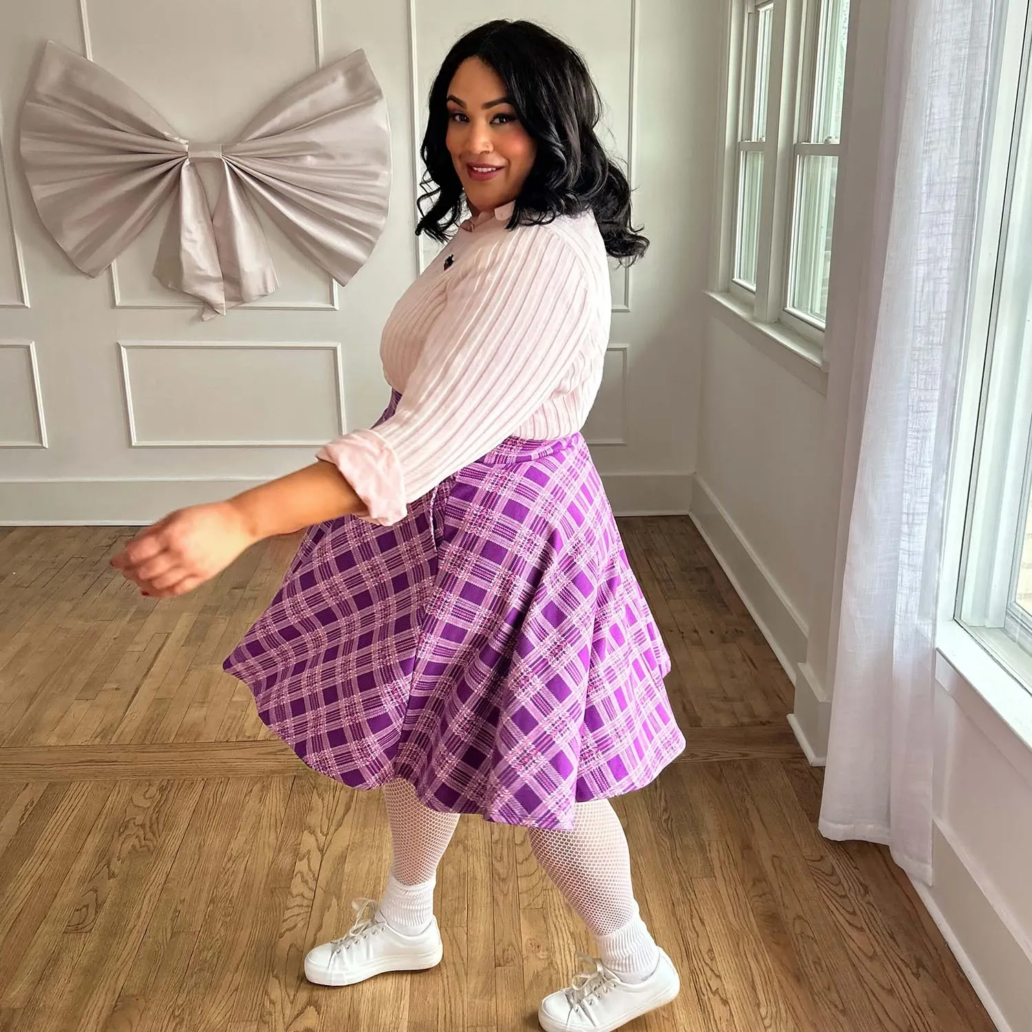 Plaid Flare Skirt - Thistle (V2)