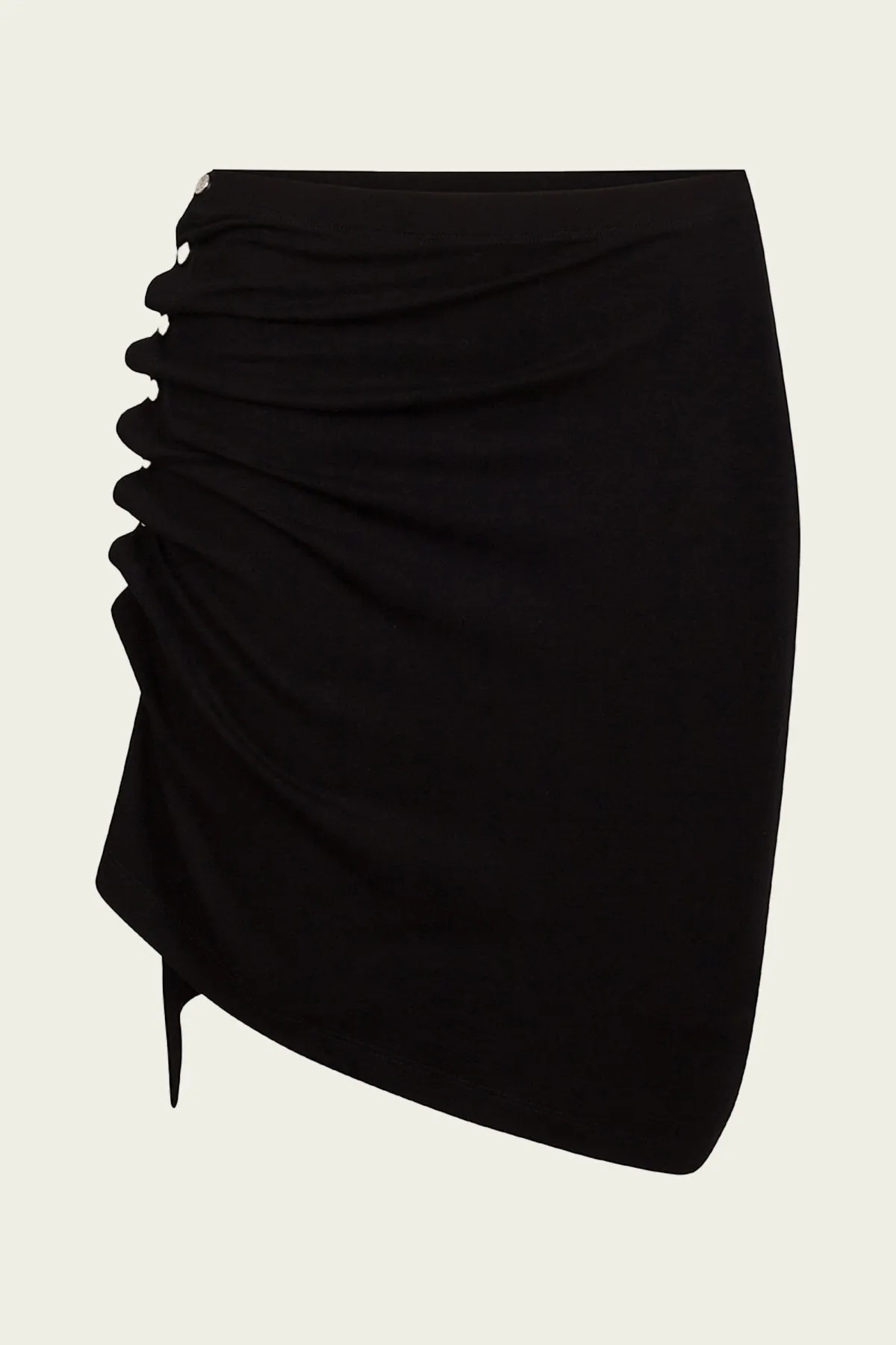 Pleated Mini Skirt in Black
