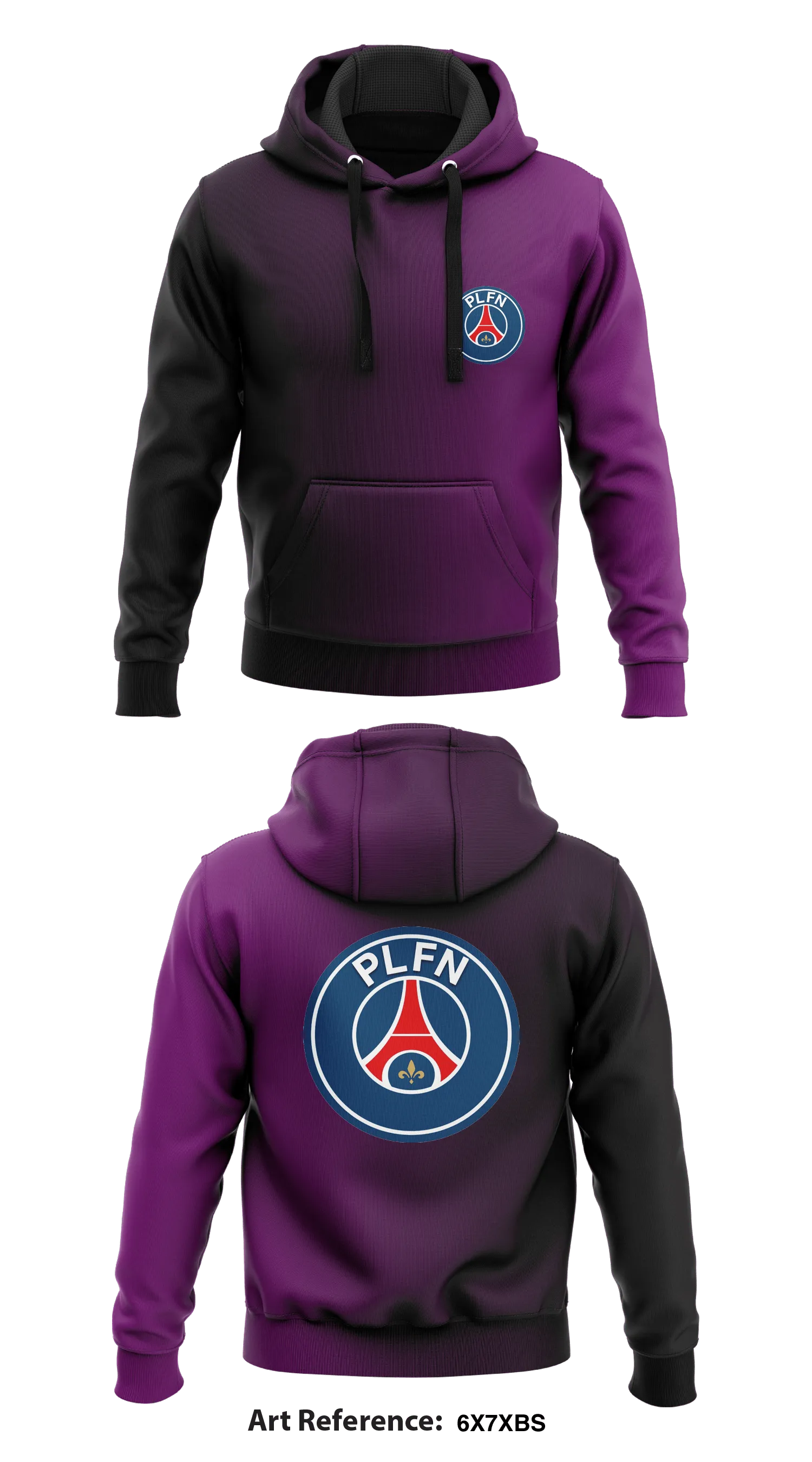 PLFN Store 2  Core Men's Hooded Performance Sweatshirt - 6x7XBS