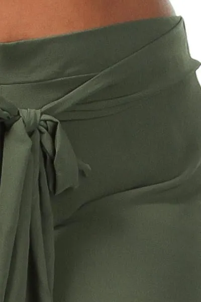 Plus Size Chiffon Wide Leg  Pants