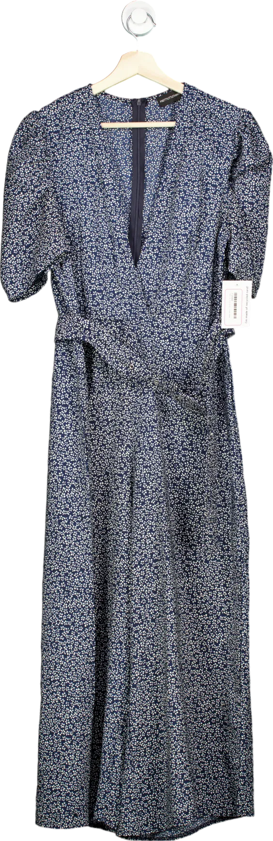 PrettyLittleThing Blue Floral Maxi Dress UK 14