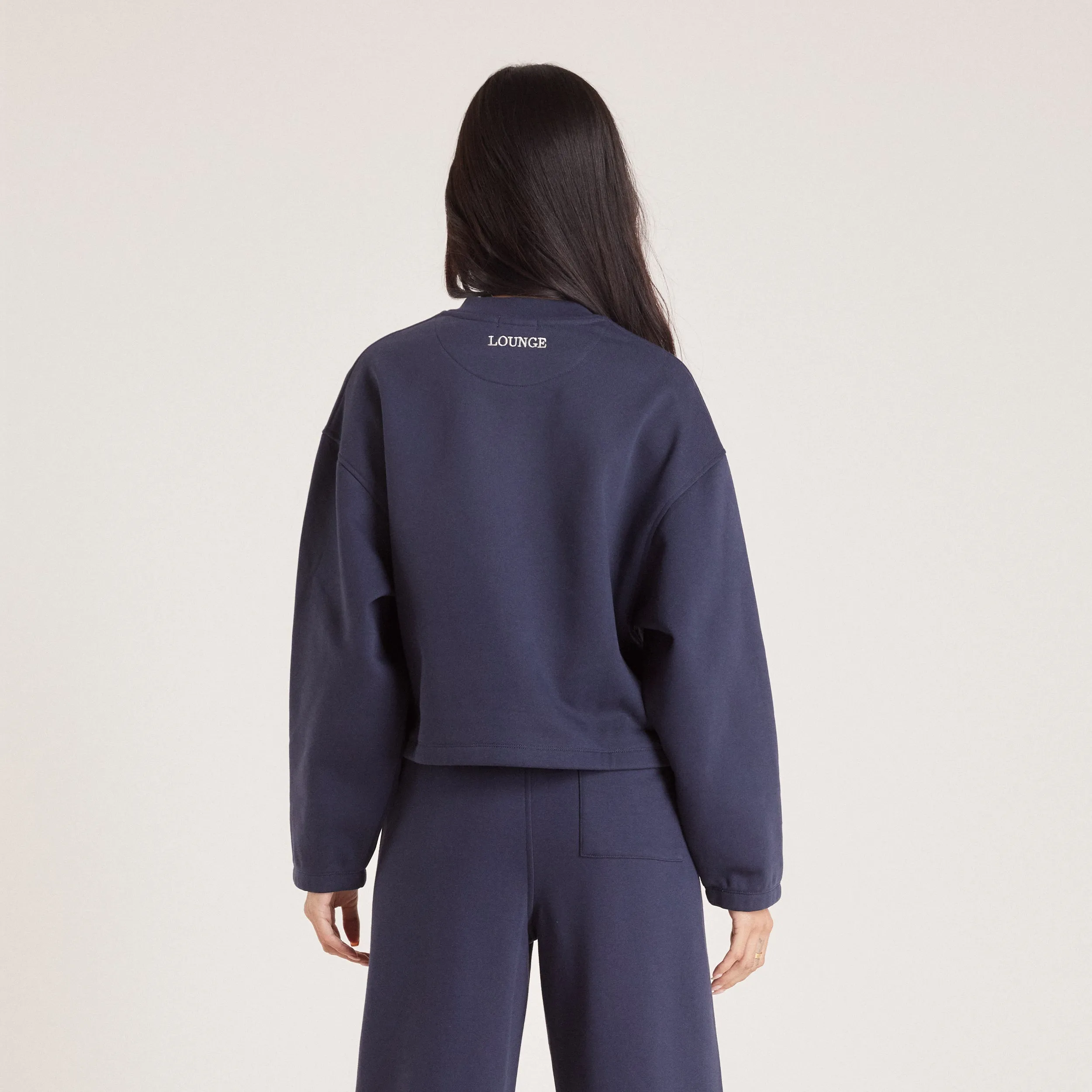 Pull avec Quart de Zip - Bleu Encre