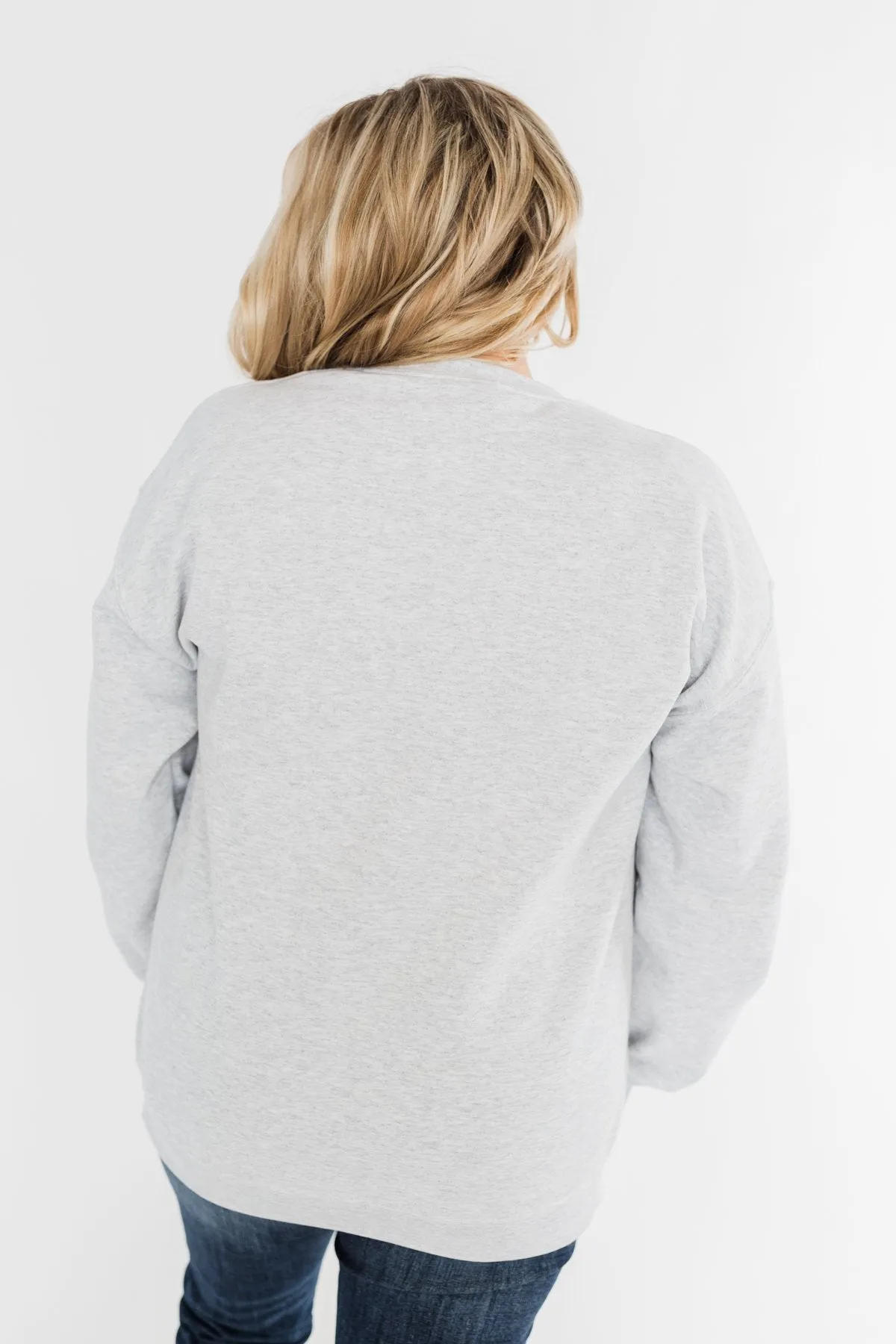 Pulse Exclusive Festive Graphic Pullover- Heather Grey