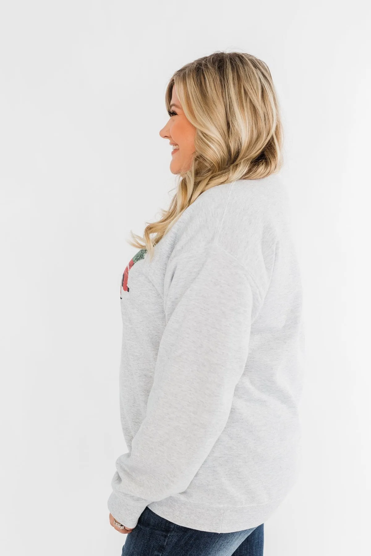 Pulse Exclusive Festive Graphic Pullover- Heather Grey