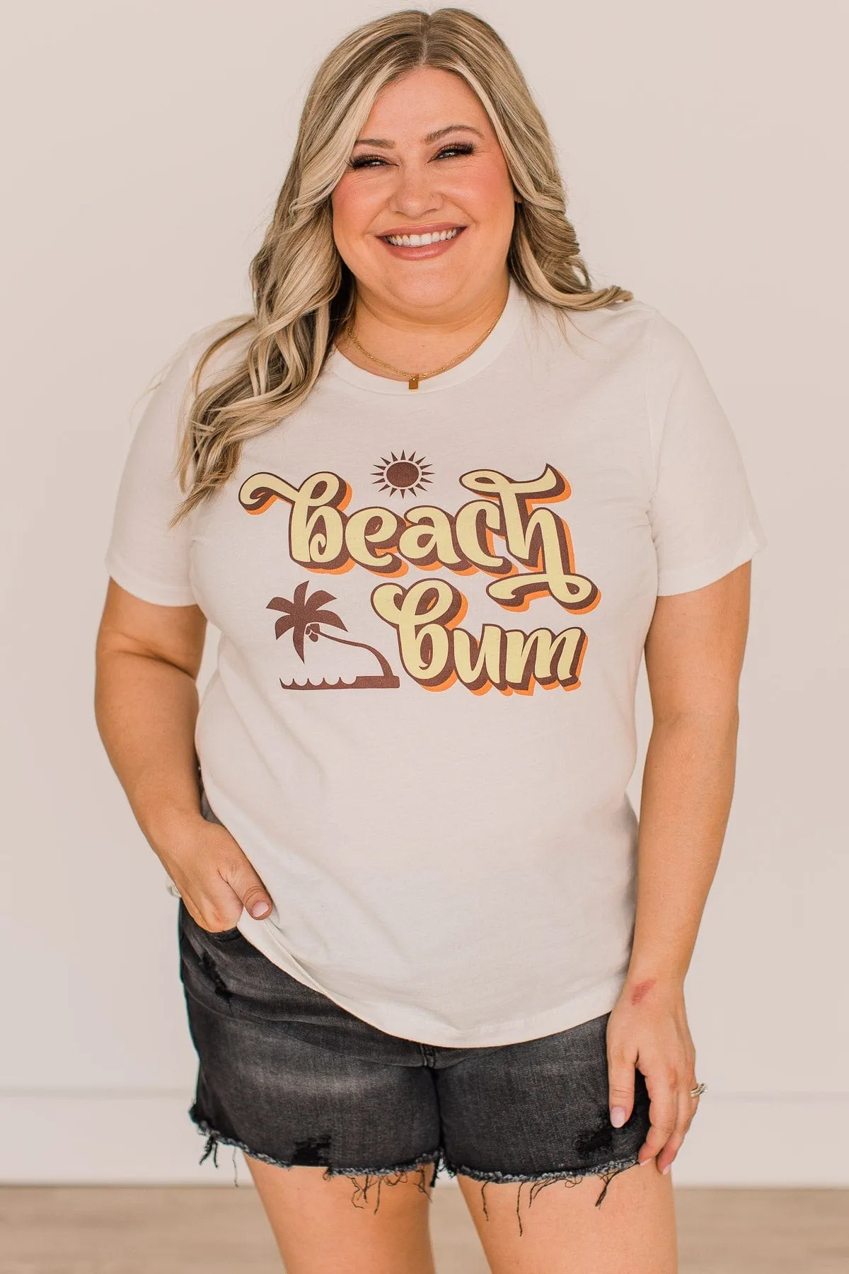 "Beach Bum" Graphic Tee- Cream