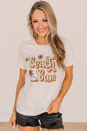 "Beach Bum" Graphic Tee- Cream