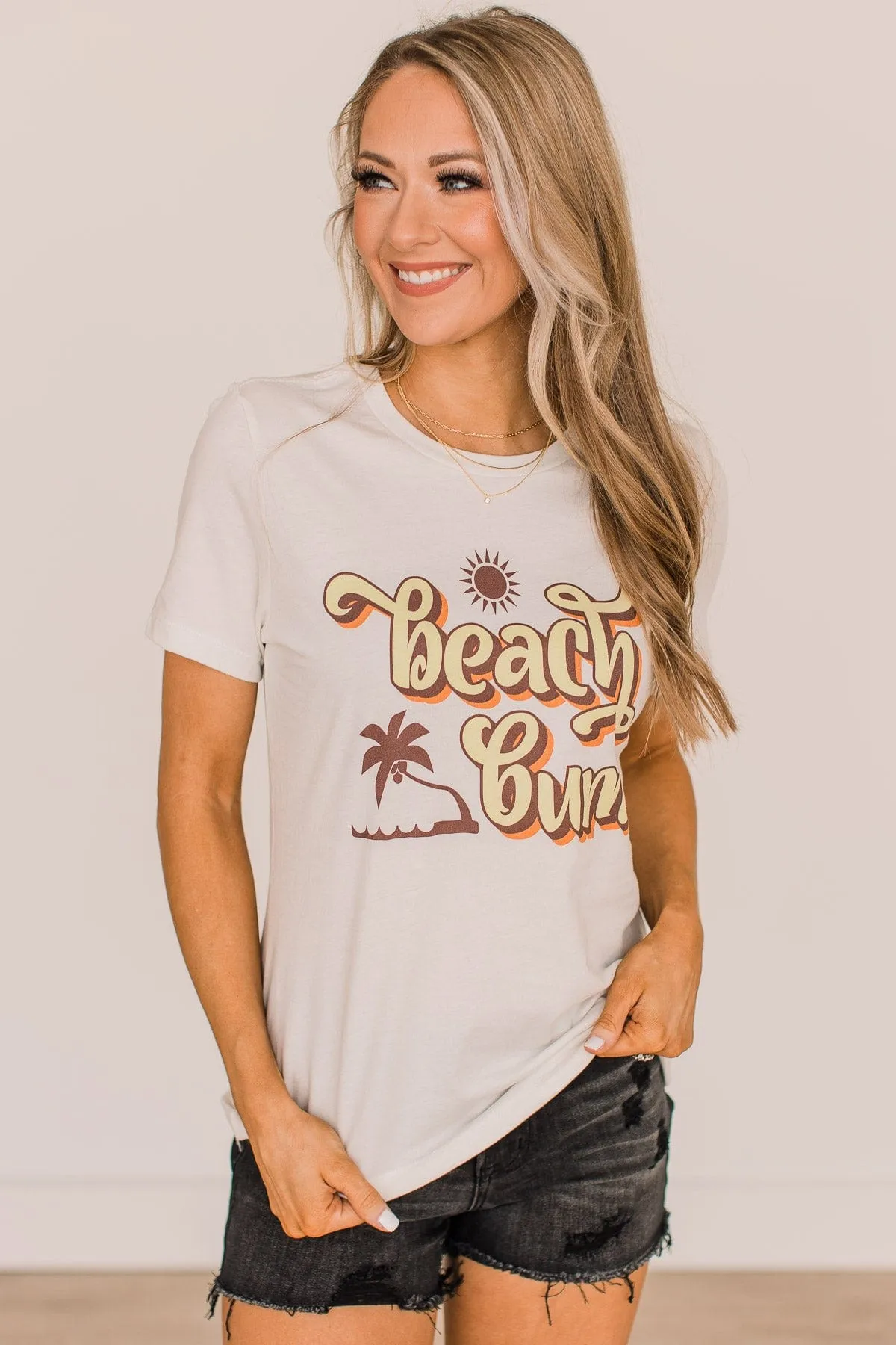 "Beach Bum" Graphic Tee- Cream