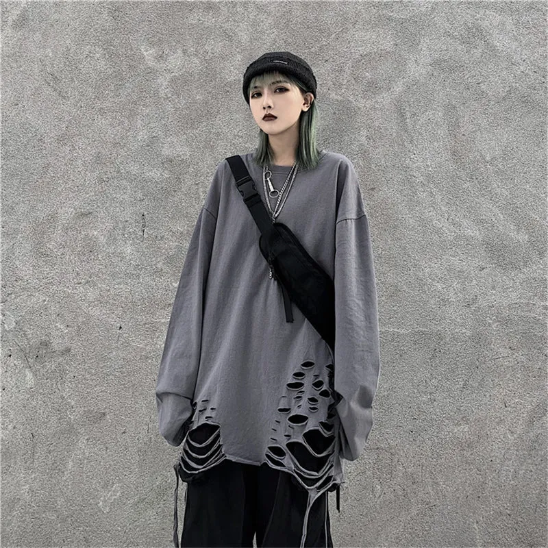 "DARK HOLE LOOSE" PULLOVER SWEATSHIRT Y020703