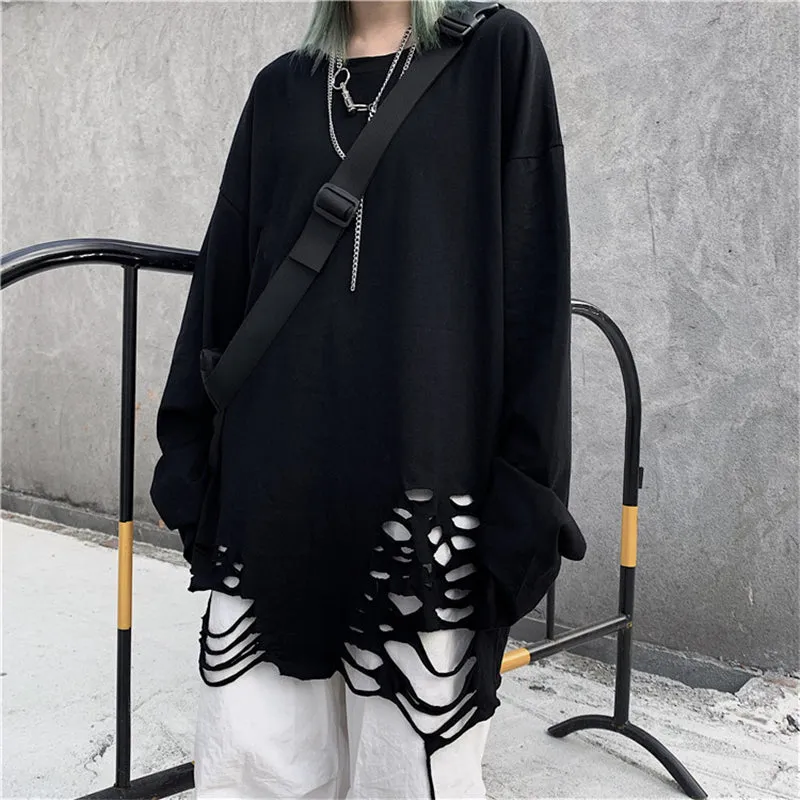 "DARK HOLE LOOSE" PULLOVER SWEATSHIRT Y020703