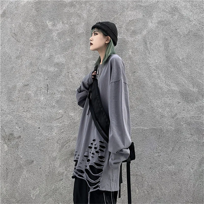 "DARK HOLE LOOSE" PULLOVER SWEATSHIRT Y020703