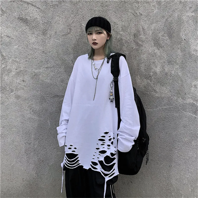 "DARK HOLE LOOSE" PULLOVER SWEATSHIRT Y020703
