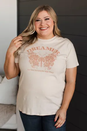 "Dreamer" Graphic Tee- Sand