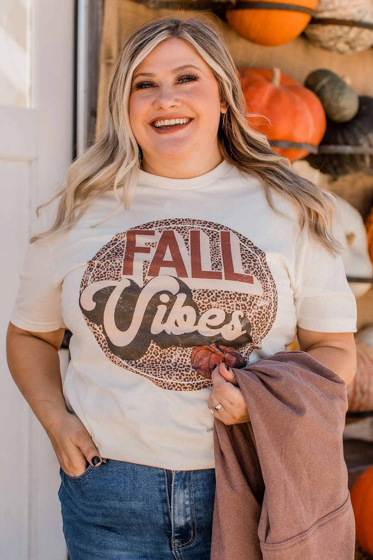 "Fall Vibes" Graphic Tee- Cream
