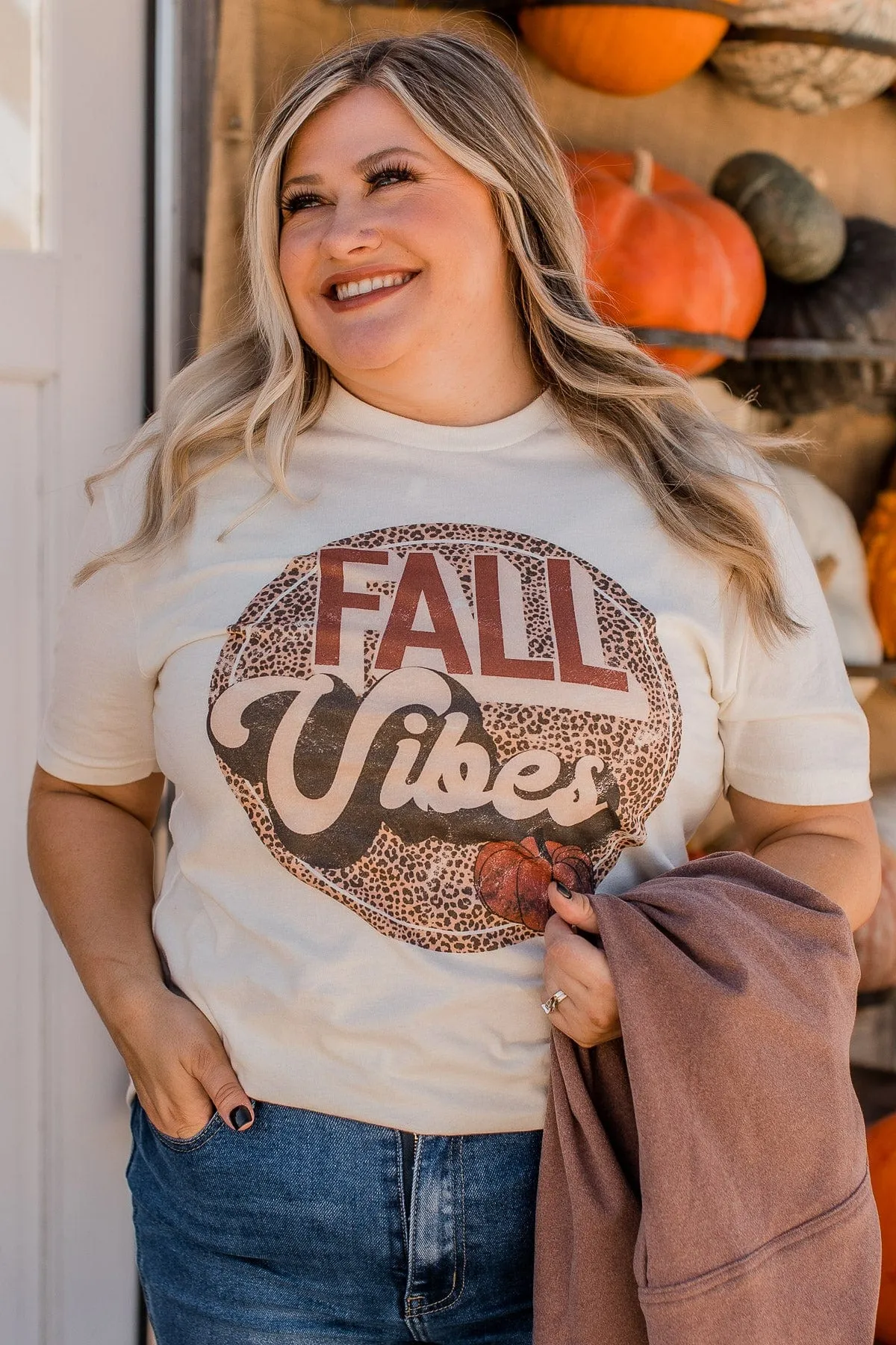 "Fall Vibes" Graphic Tee- Cream