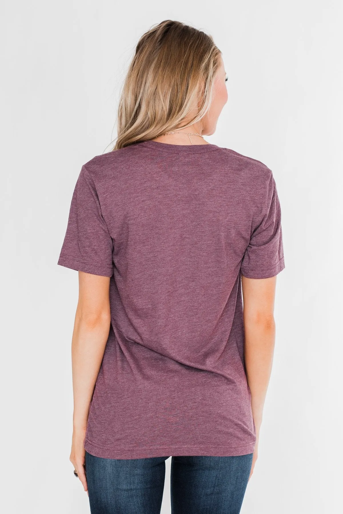 "Fall" Graphic Tee- Heathered Maroon