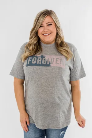 "Forgiven" Graphic Tee- Grey
