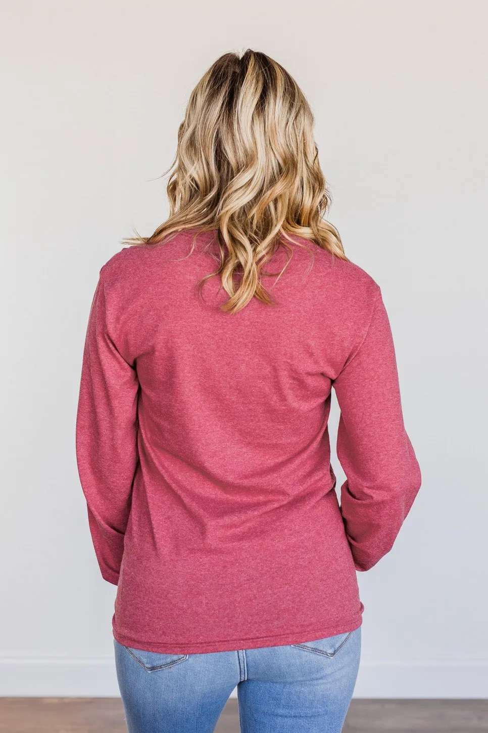 "Gingerbread Bakery" Graphic Long Sleeve Top- Red