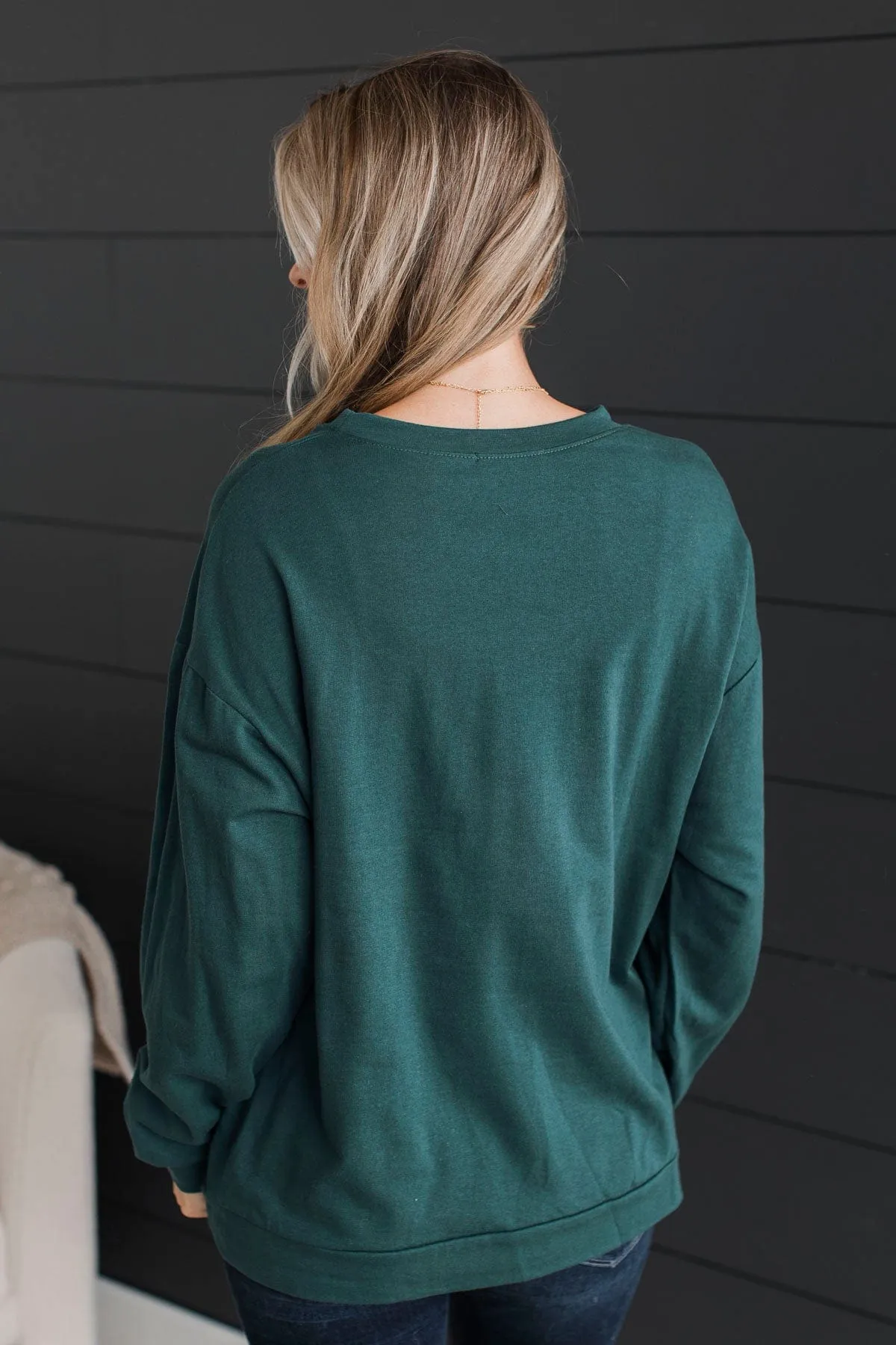 "Happy Camper" Graphic Top- Teal