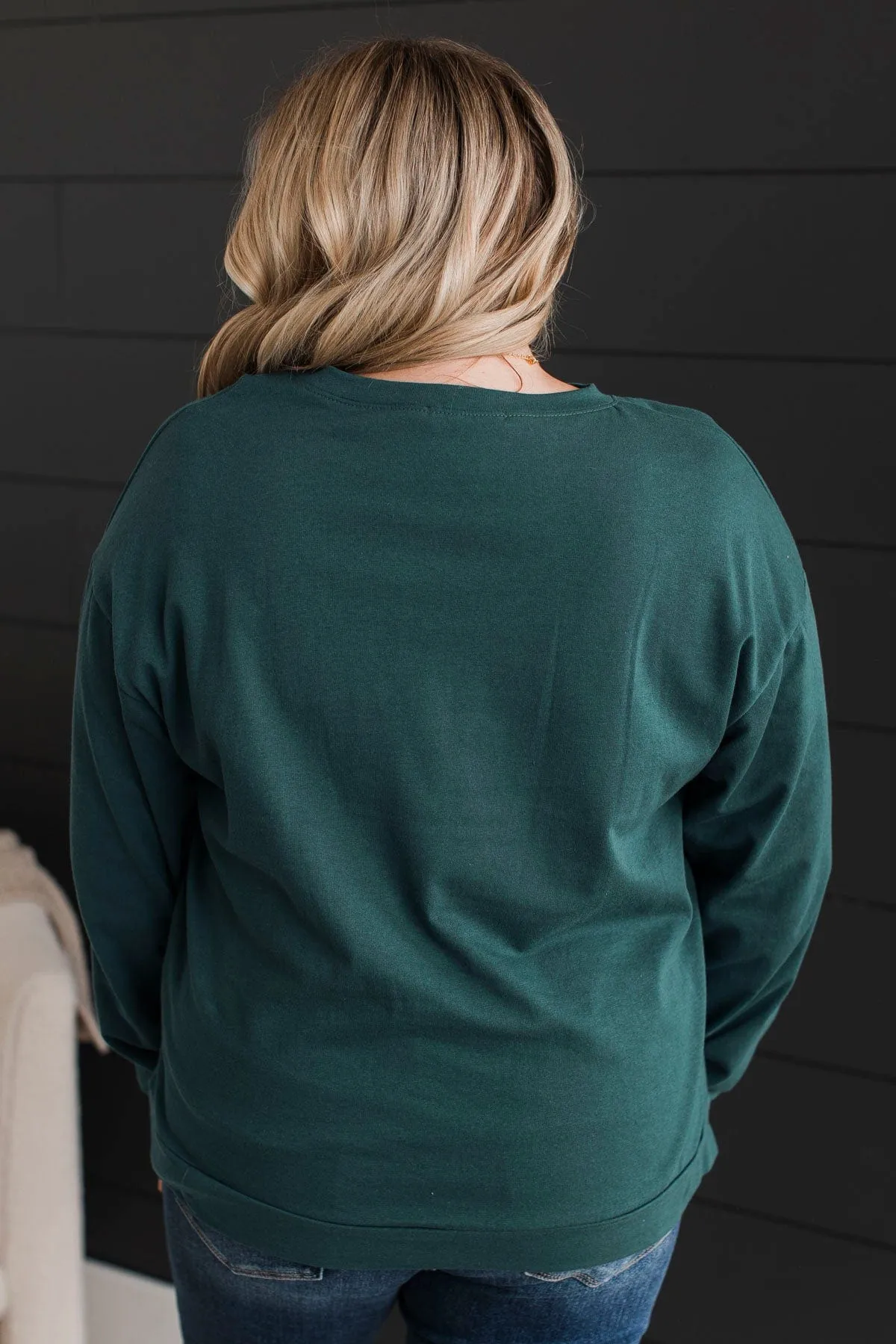 "Happy Camper" Graphic Top- Teal