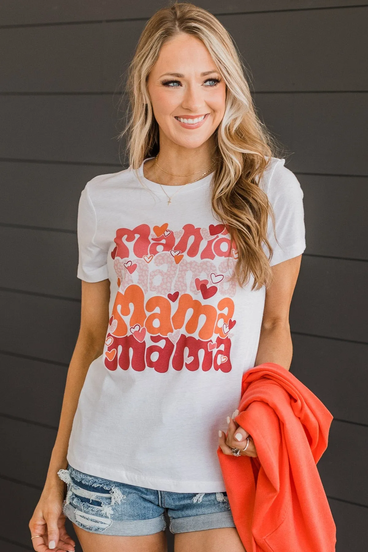 "Mama" Love Graphic Tee- White