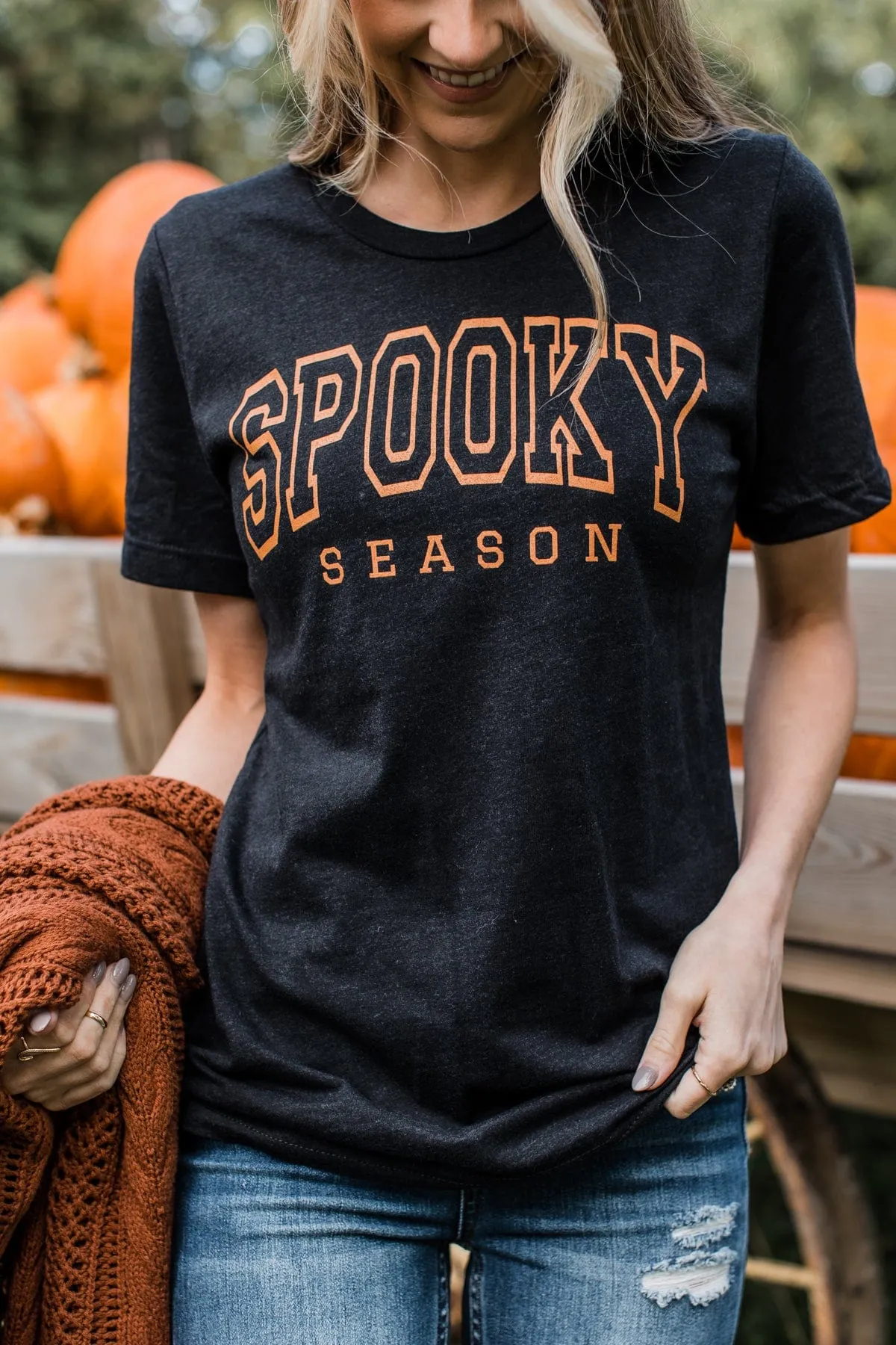 "Spooky Season" Graphic Tee- Black
