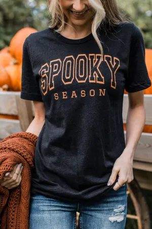 "Spooky Season" Graphic Tee- Black