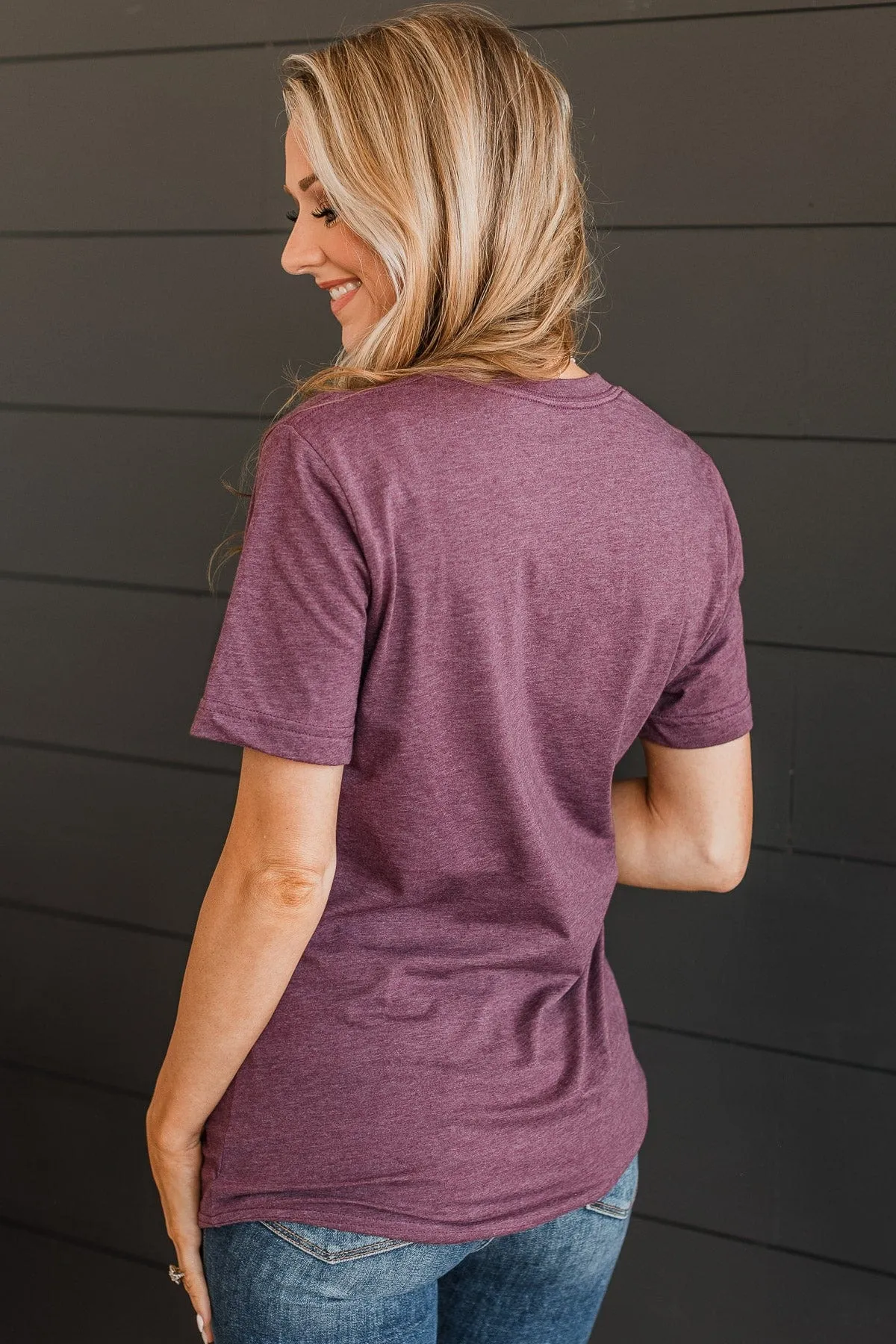 "Thankful" Graphic Tee- Maroon