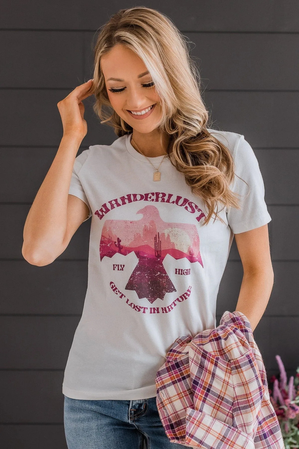 "Wanderlust" Graphic Tee- Cream