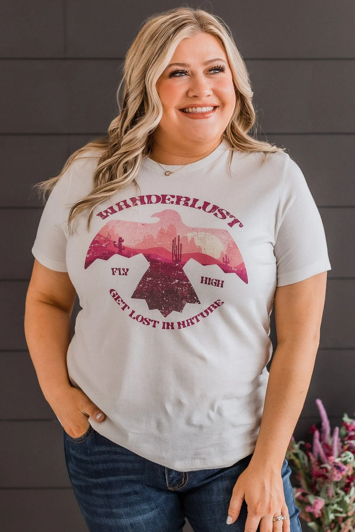 "Wanderlust" Graphic Tee- Cream