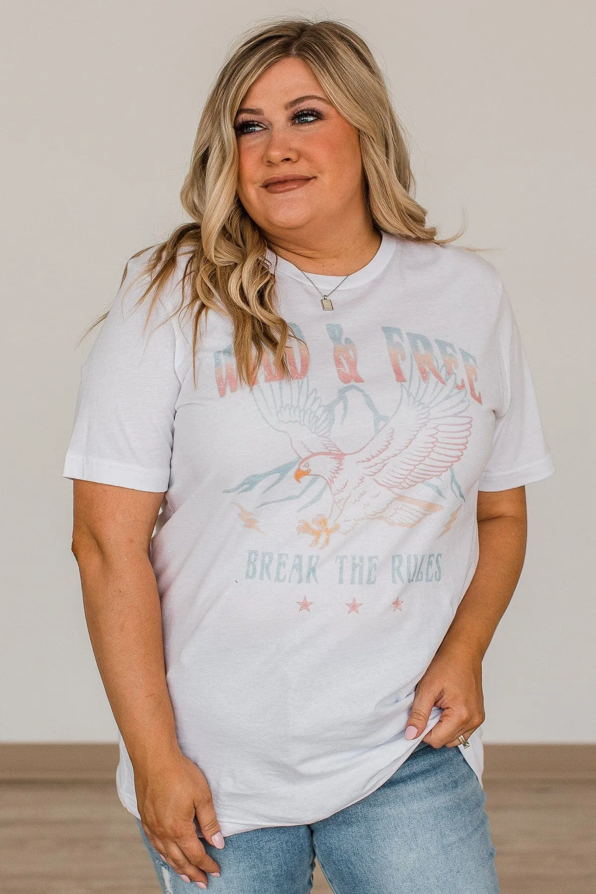 "Wild & Free" Graphic Tee- White