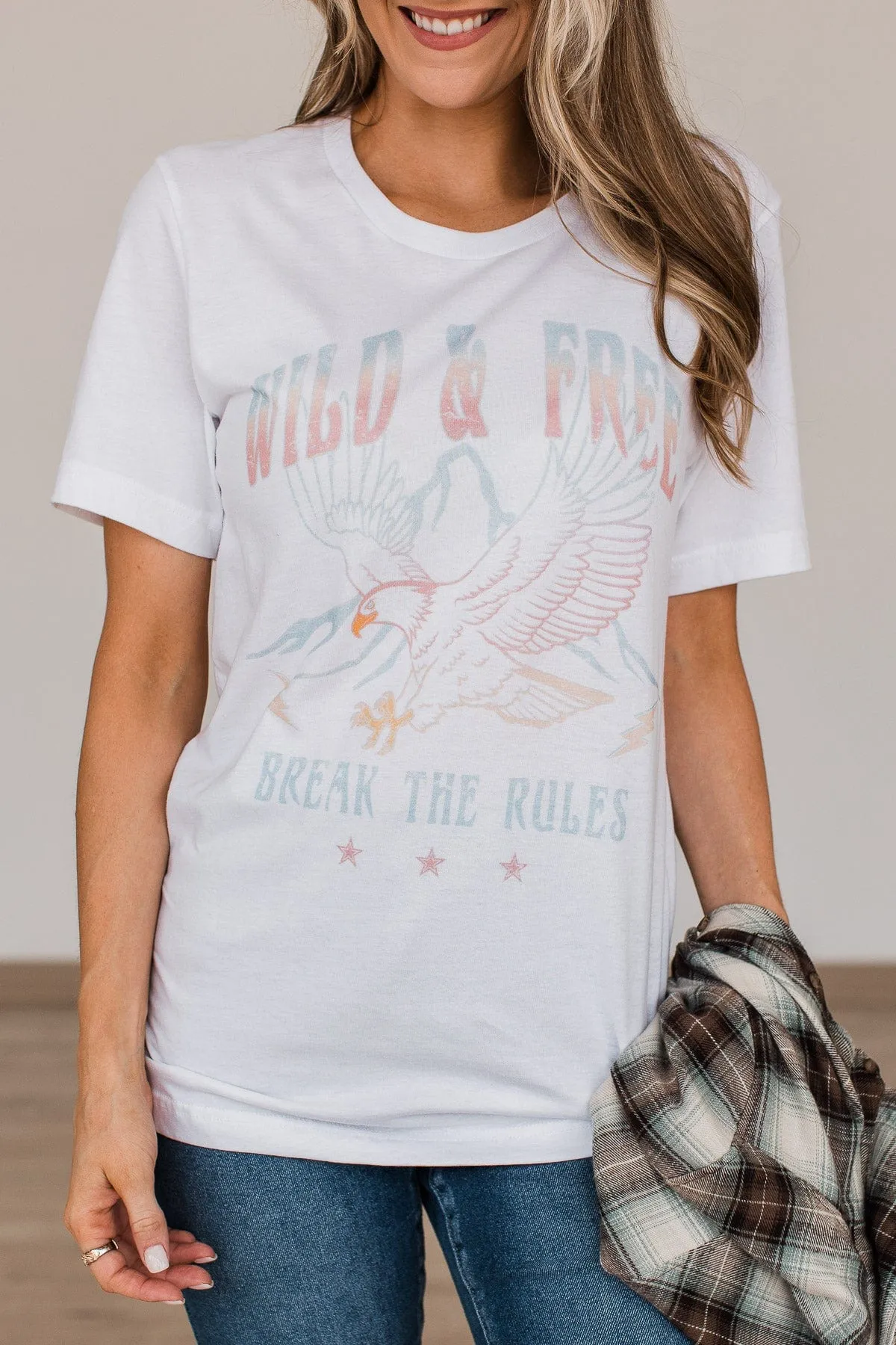 "Wild & Free" Graphic Tee- White