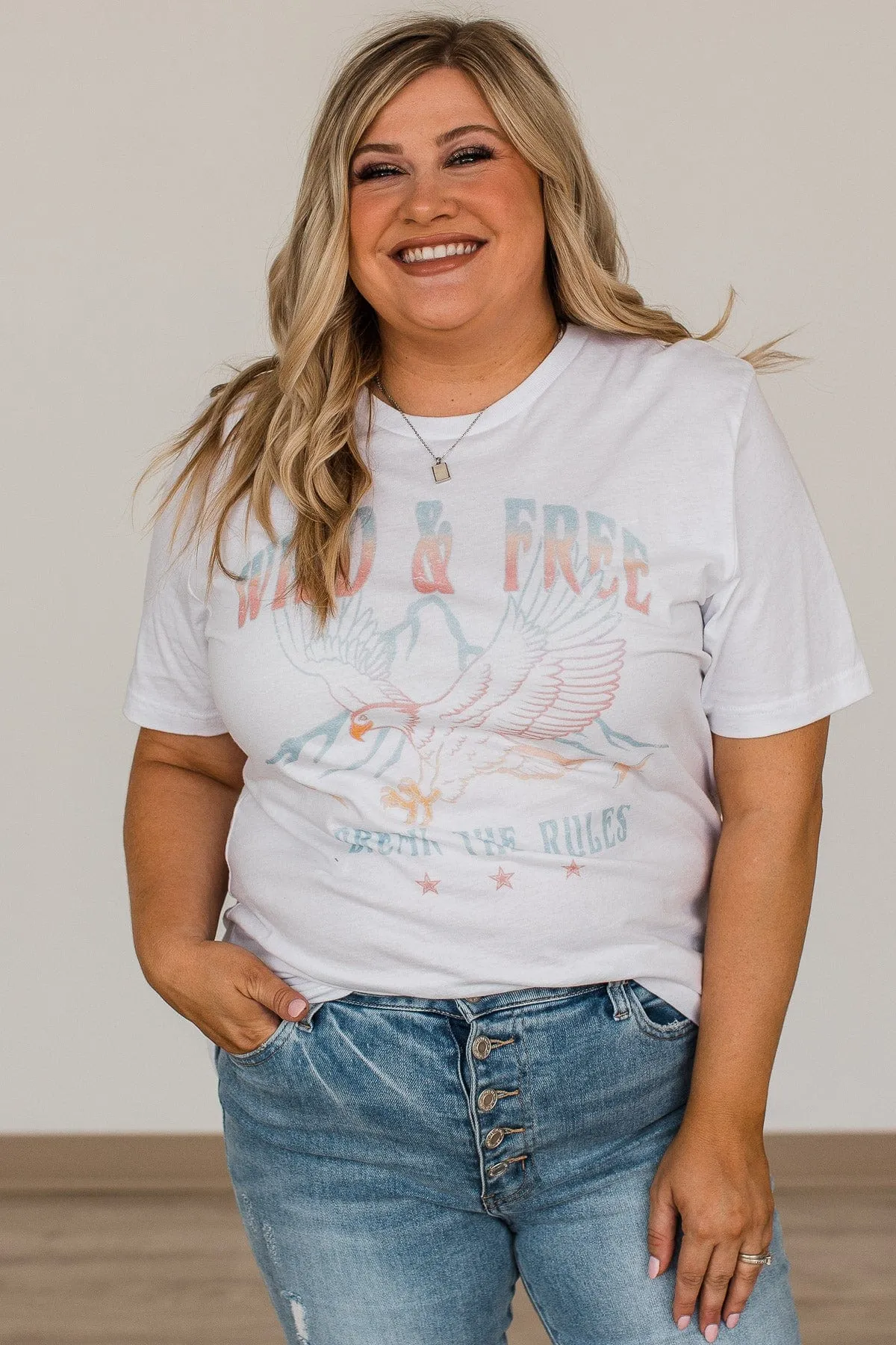 "Wild & Free" Graphic Tee- White
