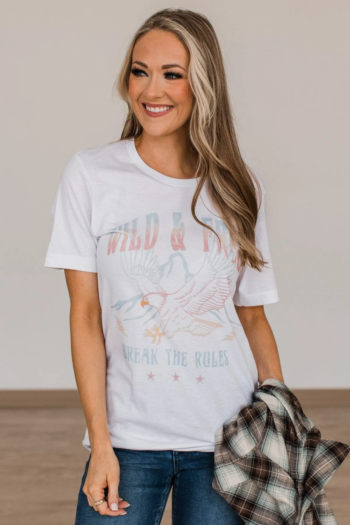 "Wild & Free" Graphic Tee- White