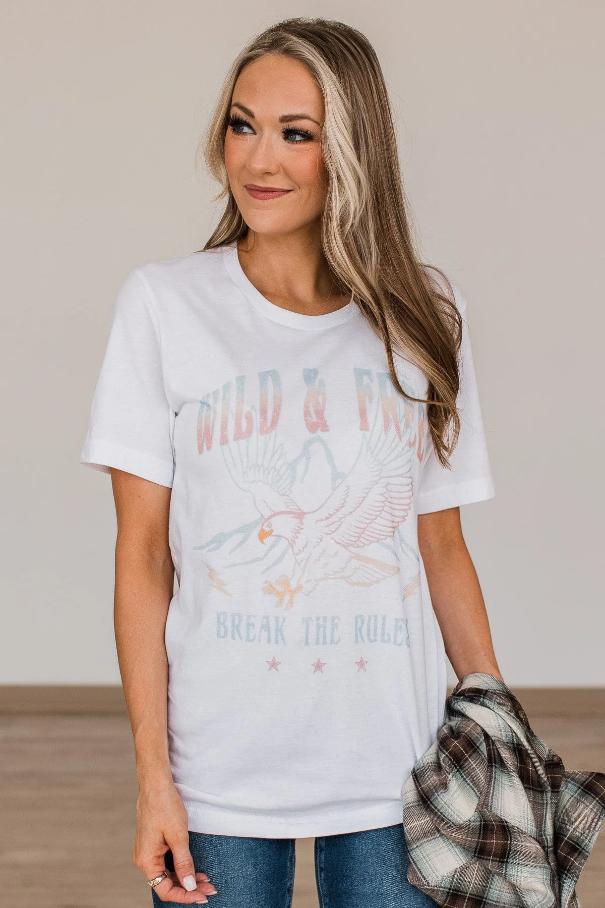 "Wild & Free" Graphic Tee- White