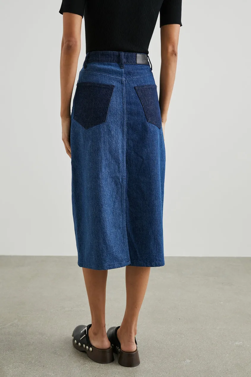 Rails - Highland Skirt - Indigo Patchwork