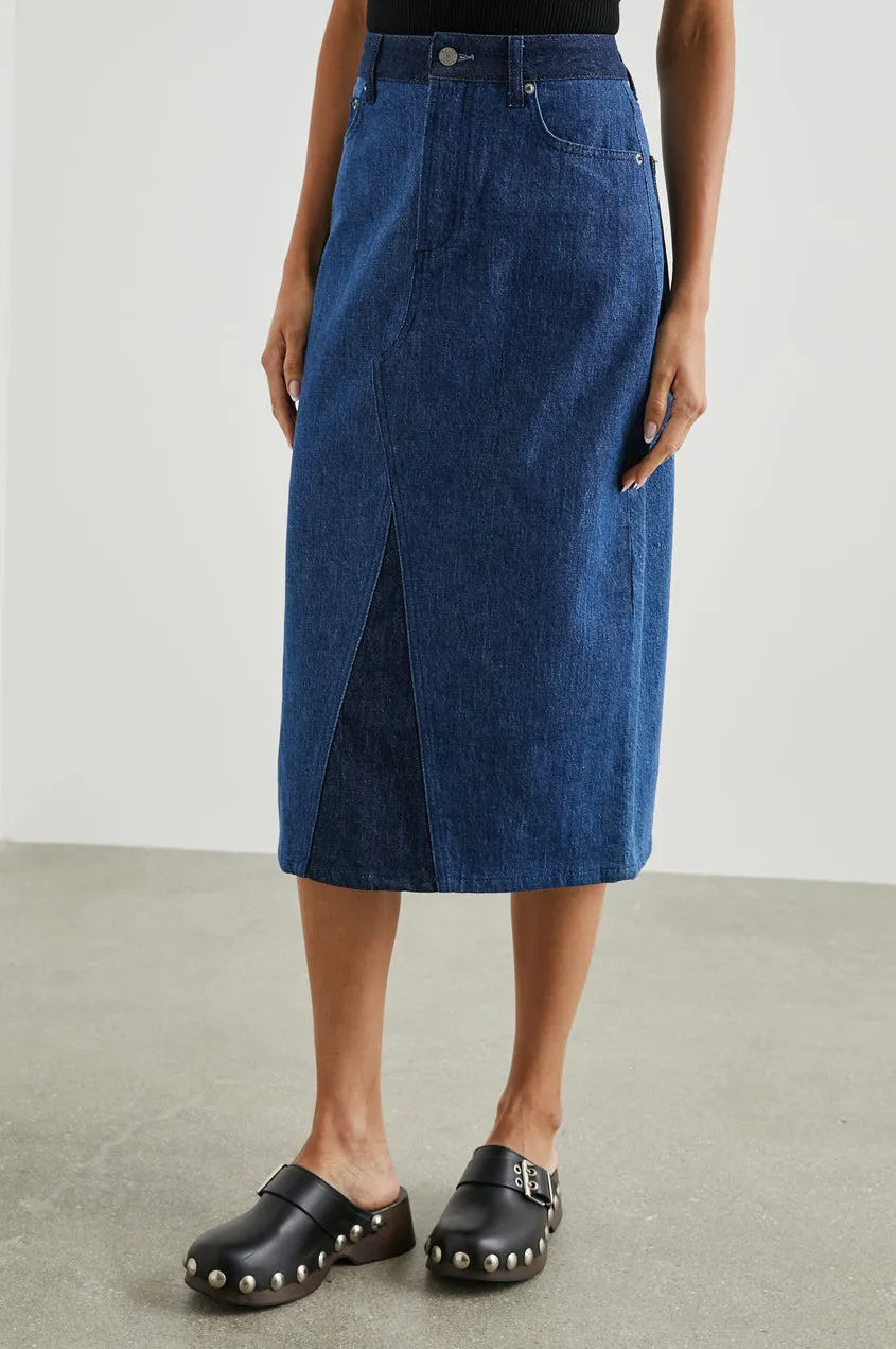 Rails - Highland Skirt - Indigo Patchwork