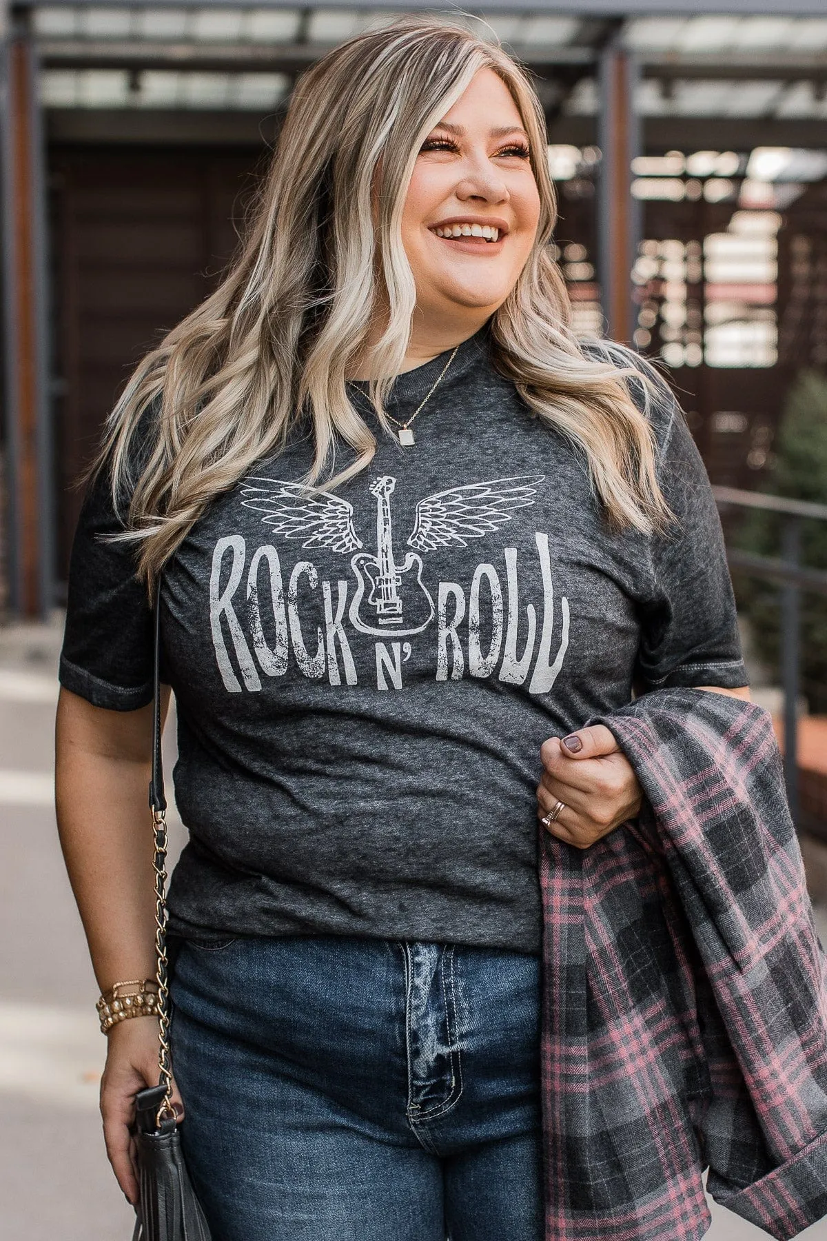 Ready To Rock Graphic Tee- Heather Black