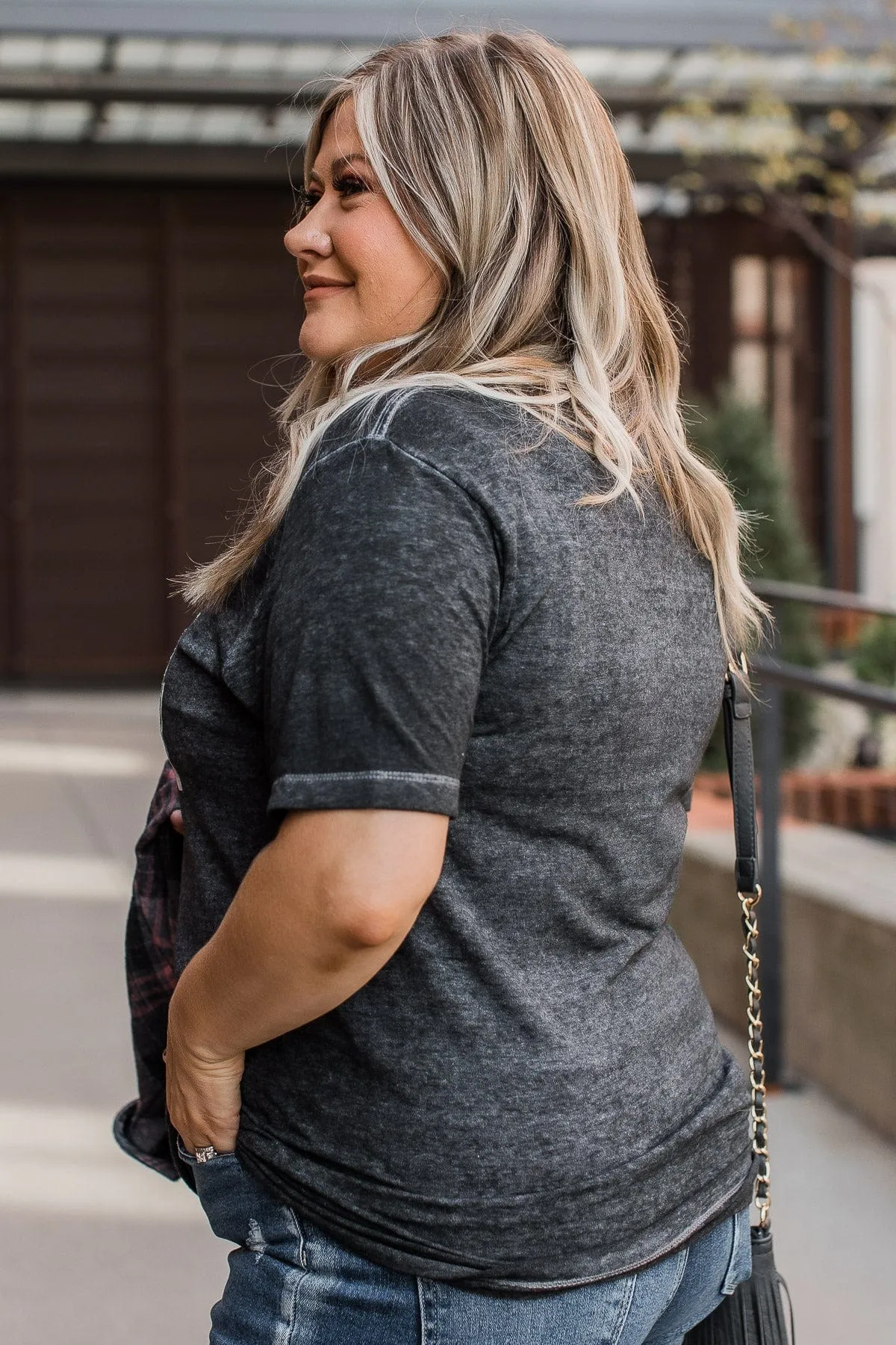 Ready To Rock Graphic Tee- Heather Black