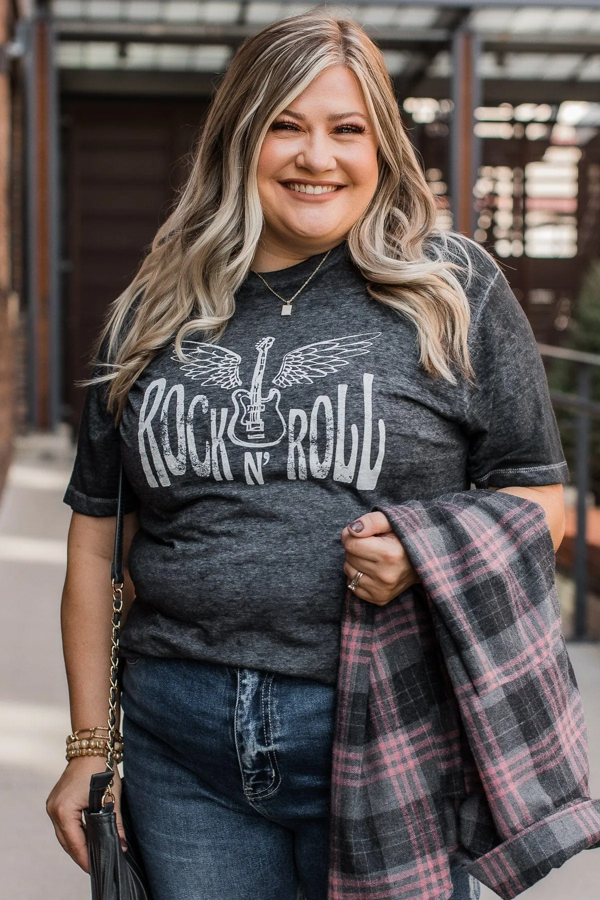 Ready To Rock Graphic Tee- Heather Black