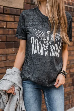 Ready To Rock Graphic Tee- Heather Black