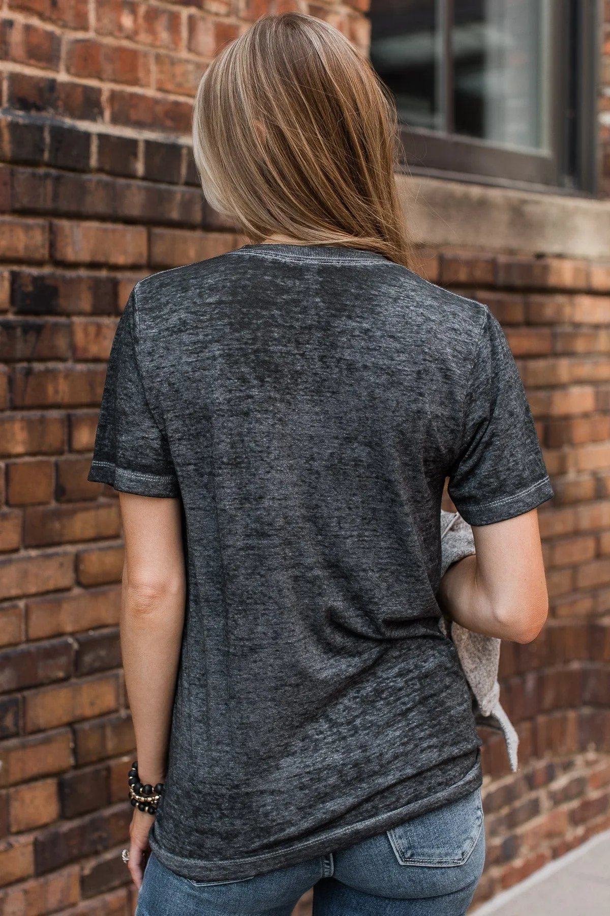 Ready To Rock Graphic Tee- Heather Black