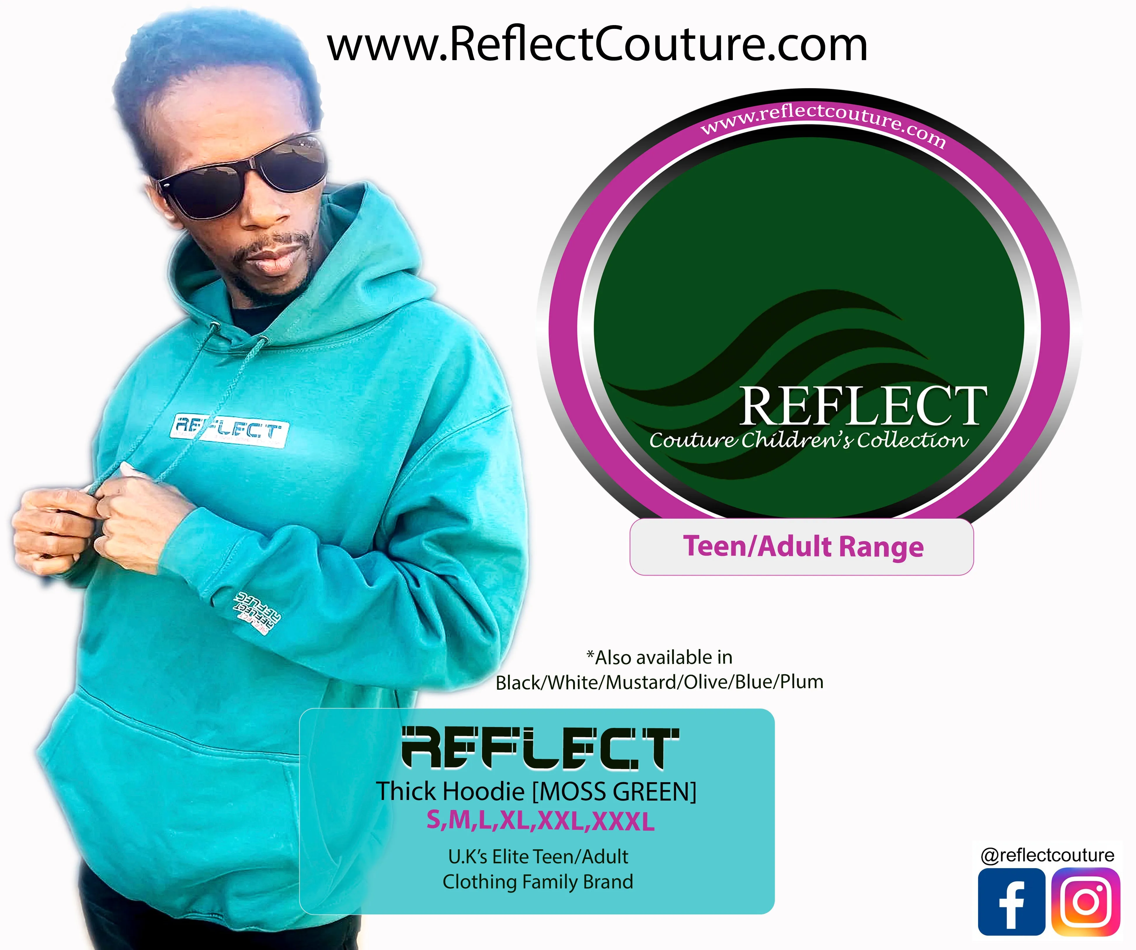 REFLECT Hoodie MOSS GREEN [Adult/Teen]