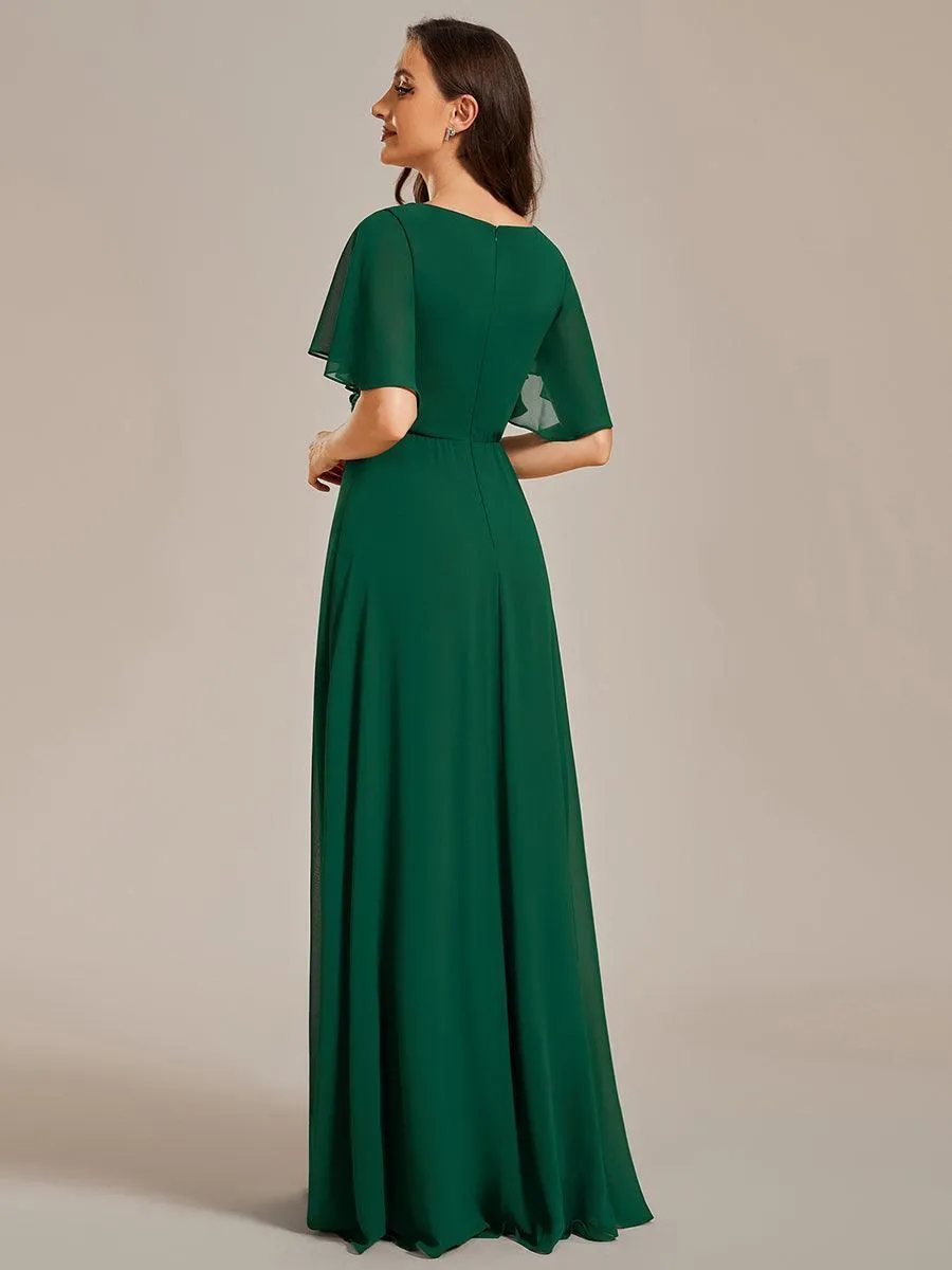Robe de soirée de mariage élégante en mousseline de soie