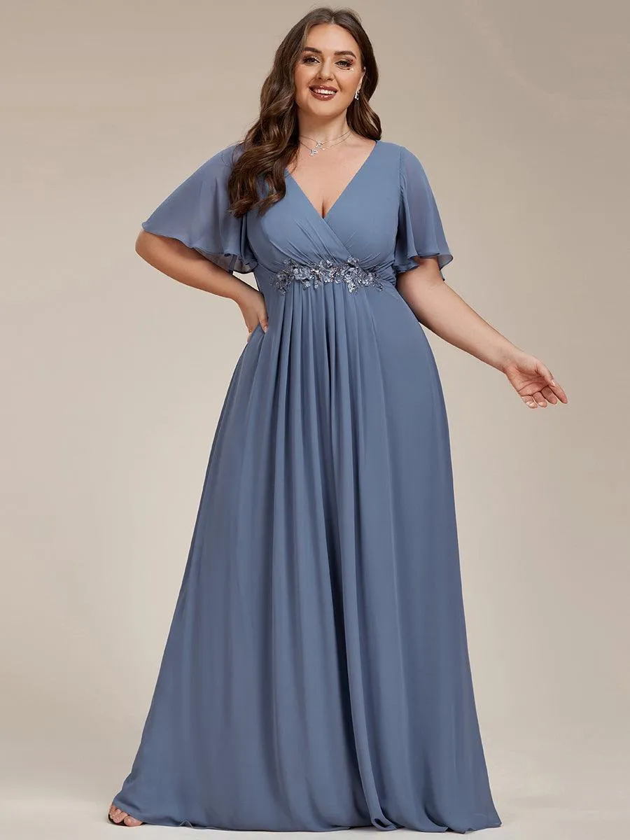Robe de soirée de mariage élégante en mousseline de soie