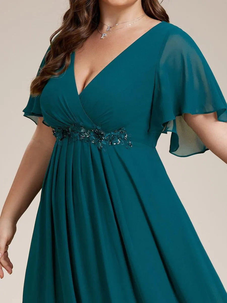 Robe de soirée de mariage élégante en mousseline de soie