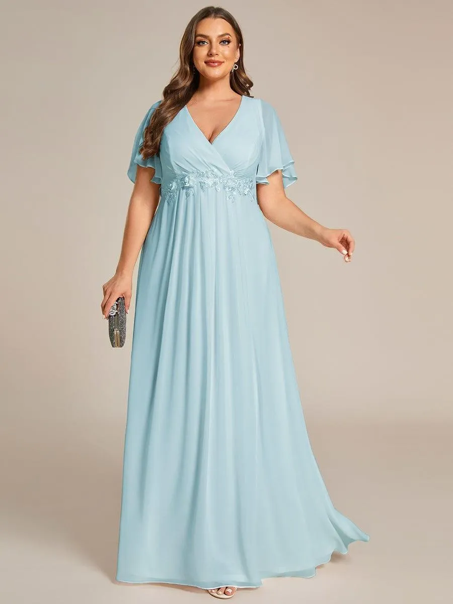 Robe de soirée de mariage élégante en mousseline de soie