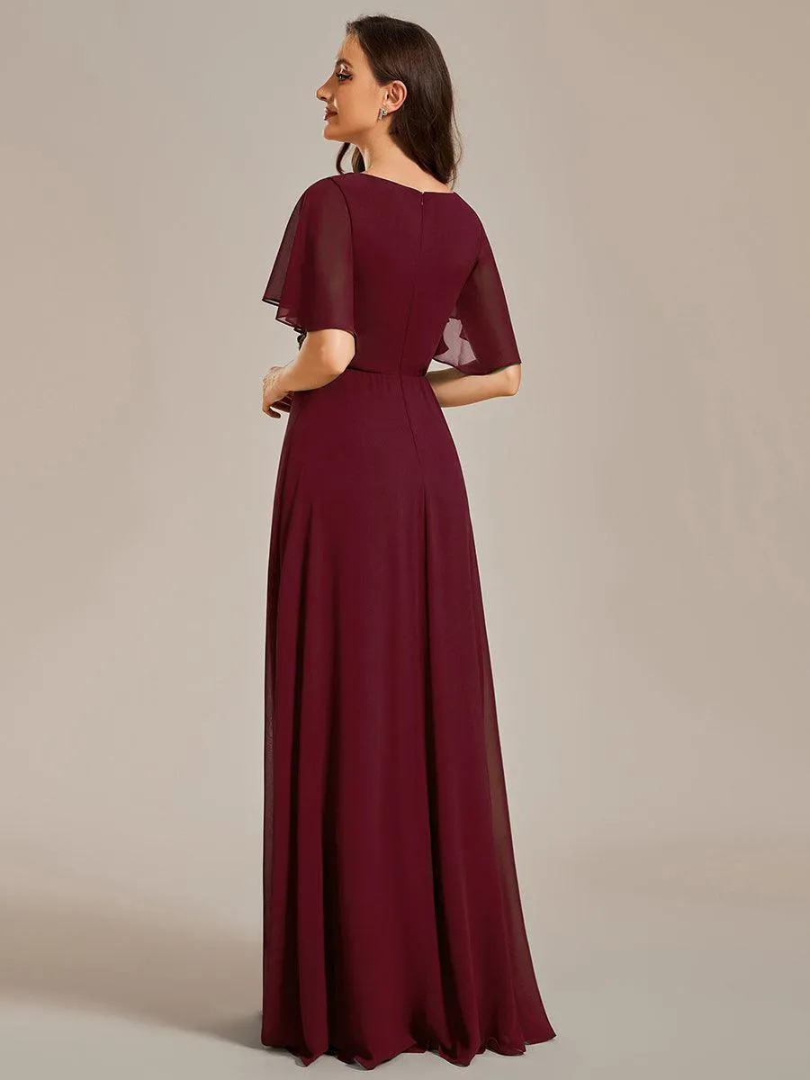 Robe de soirée de mariage élégante en mousseline de soie